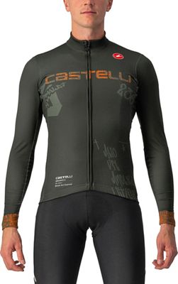 Castelli Graffiti Thermal Long Sleeve Jersey AW21 - Street Art Cypress - XXXL, Street Art Cypress